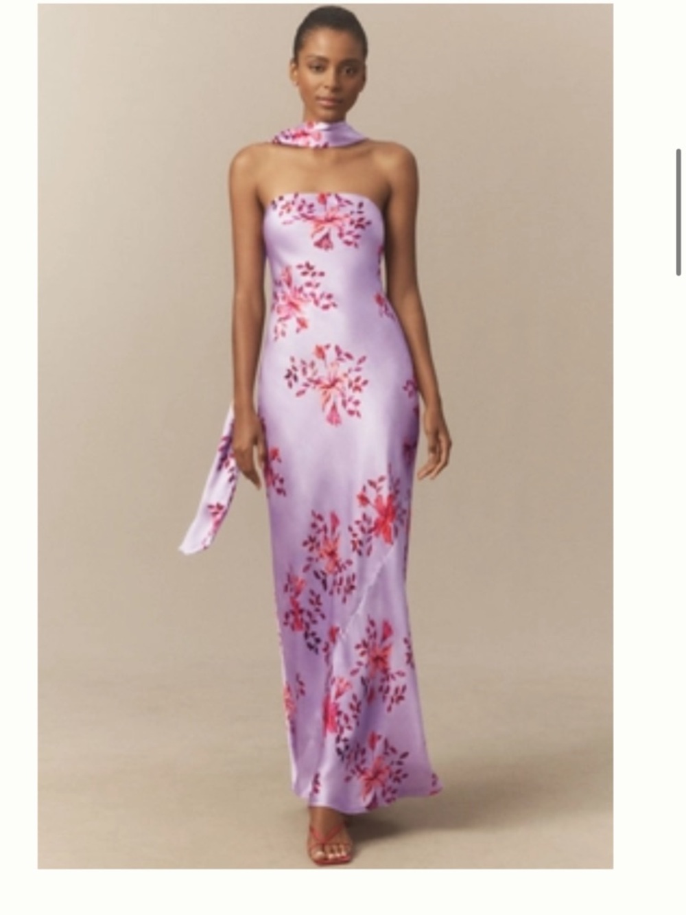 Anthropology strapless slip dress